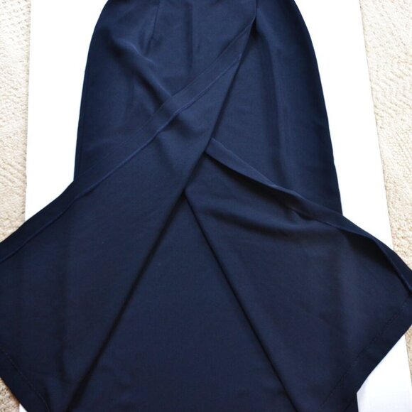 Vintage Black Wrap Floor Length Skirt. - Picture 3 of 10